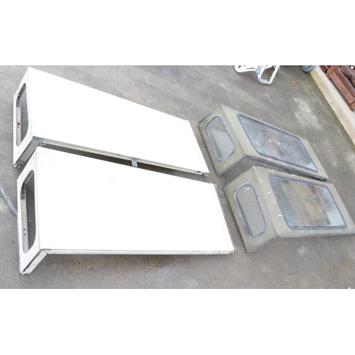 245 - Two pairs of aluminium Land Rover Defender rear upper side panels