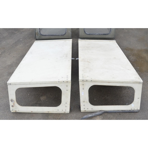 245 - Two pairs of aluminium Land Rover Defender rear upper side panels