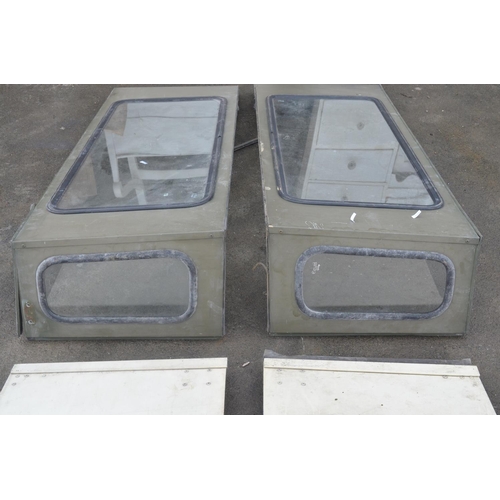 245 - Two pairs of aluminium Land Rover Defender rear upper side panels