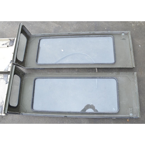 245 - Two pairs of aluminium Land Rover Defender rear upper side panels