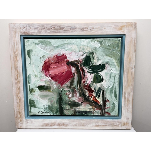 1226 - George Hainsworth (British Contemporary); 'Rose (Autumn)', oil on canvas, signed, dated 2015 verso, ... 