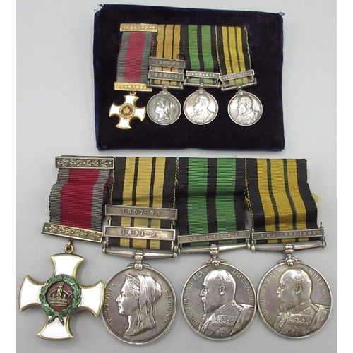 1391 - Victorian D.S.O Group of four medals, awarded to Major H.D Carleton, West India Regiment. Comprising... 