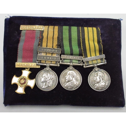 1391 - Victorian D.S.O Group of four medals, awarded to Major H.D Carleton, West India Regiment. Comprising... 