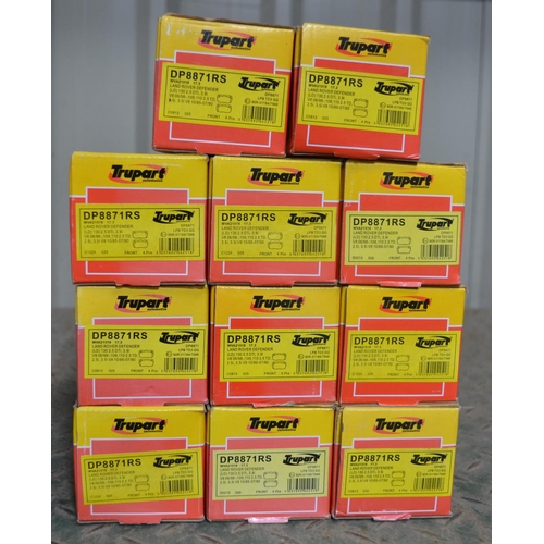 260 - Eleven unused boxed Trupart DP8871RS Land Rover Defender front brake pads sets, all security seals i... 