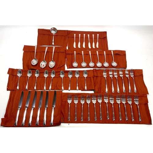1038 - Canteen of American Gorham Sterling silver Greenbrier pattern cutlery for six covers comprising; six... 