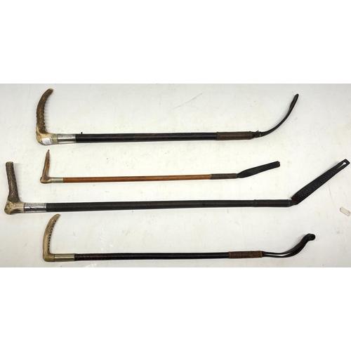 1186 - Swaine & Adeney plaited leather covered riding crop, with silver collar, Swaine & Adeney Ltd London ... 