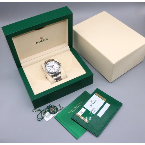 1121 - Rolex Oyster Perpetual Date Explorer II stainless steel wristwatch, signed white dial with baton hou... 