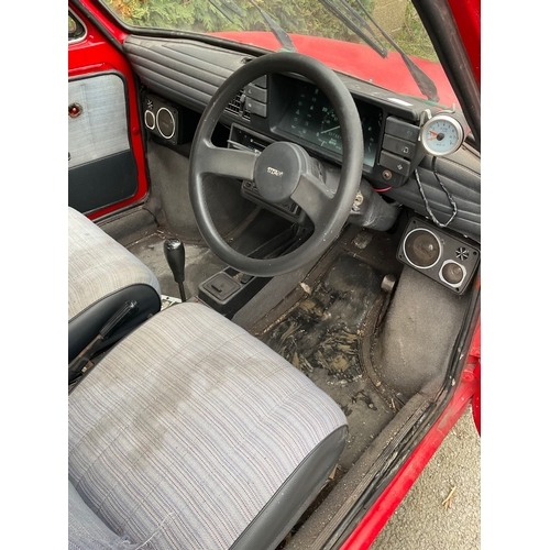4 - Classic 1988 Fiat 126 BIS soft top convertible in red. 704cc, petrol, 2 door, Mileage 27324, reg E7 ... 