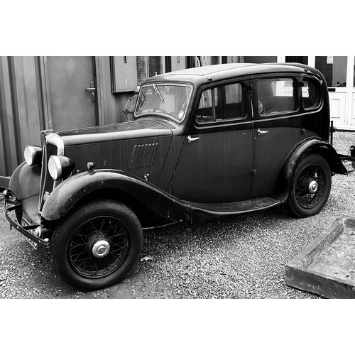 2 - Classic 1935 Morris 8 saloon in red/black finish. 885cc petrol, historic classification, 4 door, reg... 