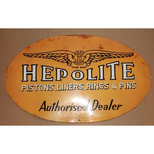 101 - Single sided oval enamel sign 
