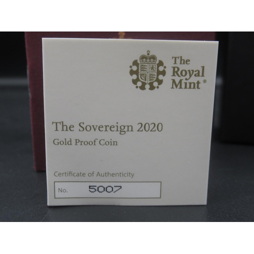 616 - The Royal Mint - The Sovereign 2020 gold proof coin, Limited Edition no.5007/7995, with original box... 