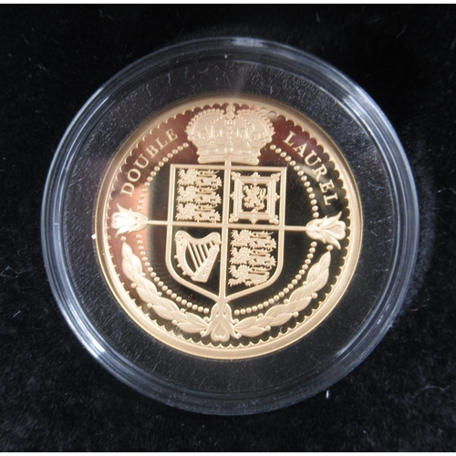 651 - Harrington & Byrne - 2020 Double Laurel Tristan da Cunha gold proof coin, with original box and COA