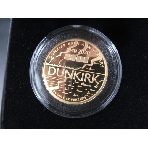 652 - Harrington & Byrne - 2020 80th Anniversary of Dunkirk Gold Proof Double Sovereign, with original box... 