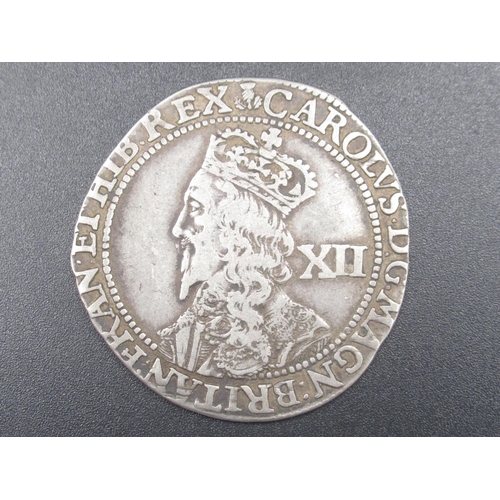 669 - Charles I Scottish 12 pence, with bust facing left, reverse with crowned C & R beside shield