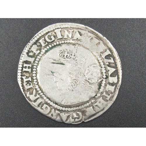 672 - Elizabeth I coin, silver hammered sixpence 1567