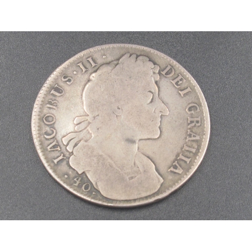 674 - James II (VII) Scottish 1687 40 shilling coin