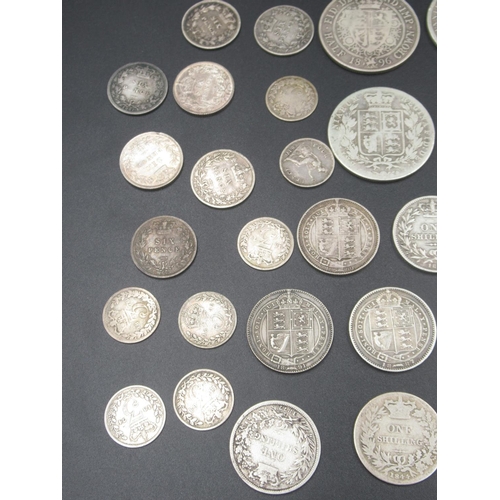 691 - Collection of assorted Queen Victoria shillings, six pence, three pence, etc. (gross 8.36ozt)