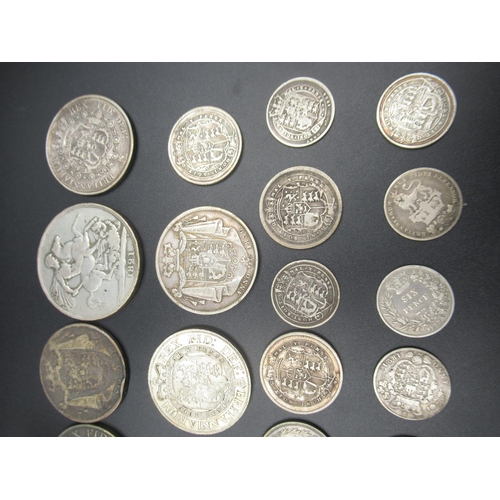 694 - Assorted collection of Queen Victoria with some George III and George IV silver content coins to inc... 