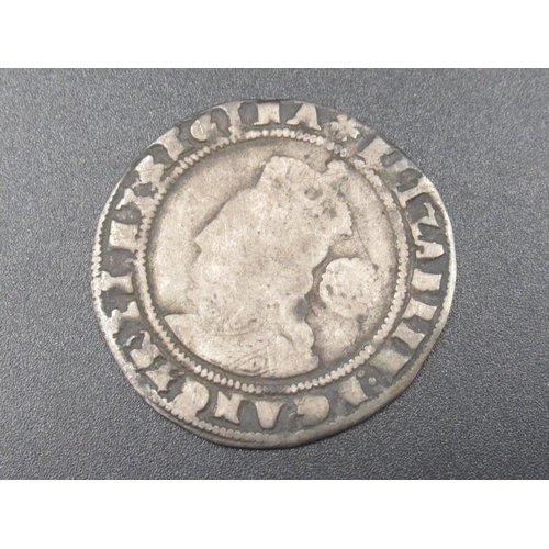 675 - Elizabeth I coin, silver hammered sixpence 1575