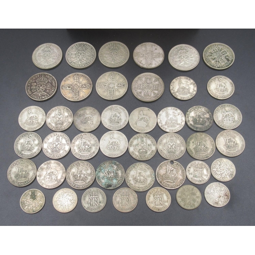 766 - Assorted collection of GB and International coins to inc. 43 Pre-1947 GB silver content coins (gross... 