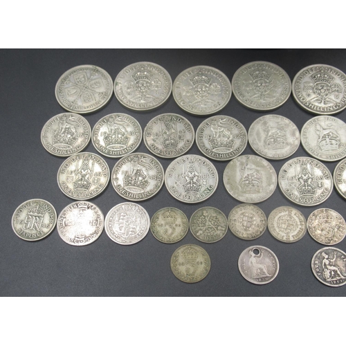 767 - Assorted collection of GB coinage to inc. Pre-1947 GB silver content (gross 6.2ozt)