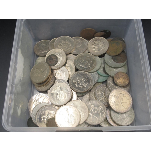 768 - Assorted collection of British coins with 40 Pre-1947 silver content coins inc. a 1897 Half-Crown (g... 