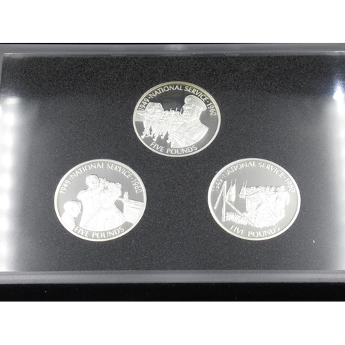 726 - Westminster - National Service 50th Anniversary of the End of Conscription, cased set of six silver ... 