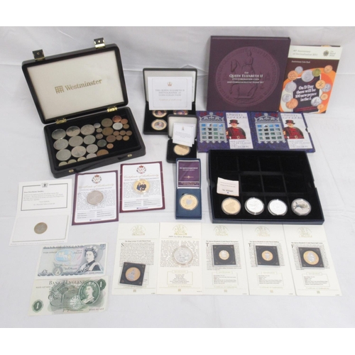 770 - Mixed collection of Royal Mint, Westminster, circulated coins, etc. to inc. Royal Mint 40th Annivers... 