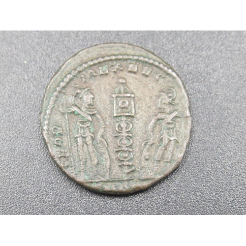 679 - Constans I (337-350AD) Denarius, Ancient Greek coin with Crab to face and a figure to reverse, 1797 ... 