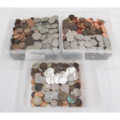 771 - Large assorted collection of C20th British coins to inc. pennies, farthings, Post-1947 shillings, th... 