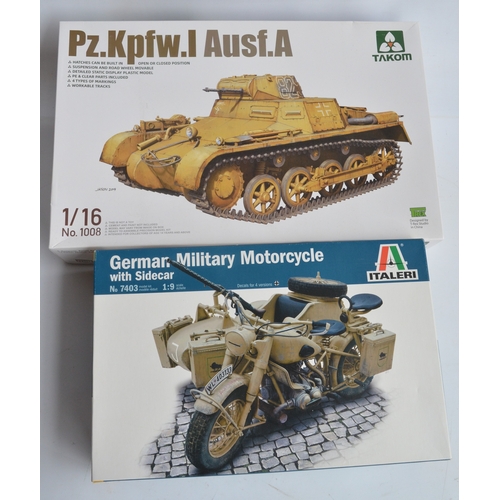 9 - Two boxed unstarted plastic armour model kits to include Takom 1/16 scale Panzer 1 Ausf.A early war ... 