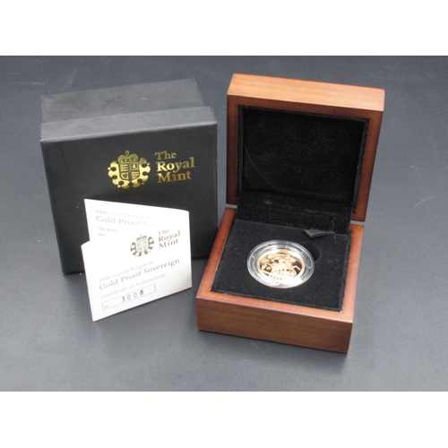 620 - The Royal Mint - 2008 United Kingdom Gold Proof Sovereign, Limited Edition no. 3008/12500, with orig... 