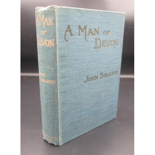 883 - Sinjohn (John) A Man of Devon, William Blackwood and Sons, 1901, hardback