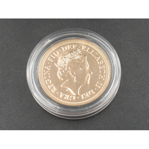 639 - Elizabeth II 2017 sovereign, encapsulated