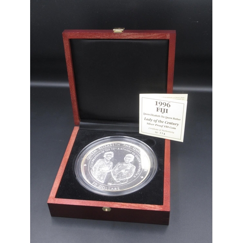 666 - Royal Mint 1996 Fiji Silver Proof $50 Coin, Limited Edition no.774/999 (1kg)