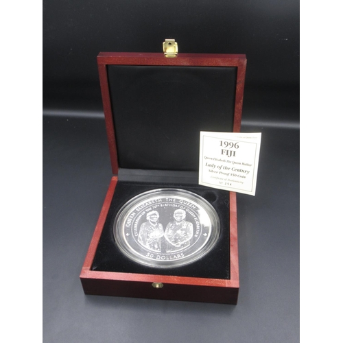 667 - Royal Mint 1996 Fiji Silver Proof $50 Coin, Limited Edition no.254/999 (1kg)