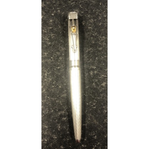 310 - Montegrappa Ayrton Senna limited edition silver fountain pen, no. 1817/1960 with original silver bod... 