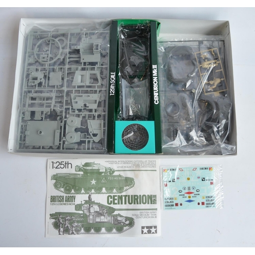 10 - Unstarted and complete Tamiya 1/25 scale British Army Centurion MkIII main battle tank plastic model... 