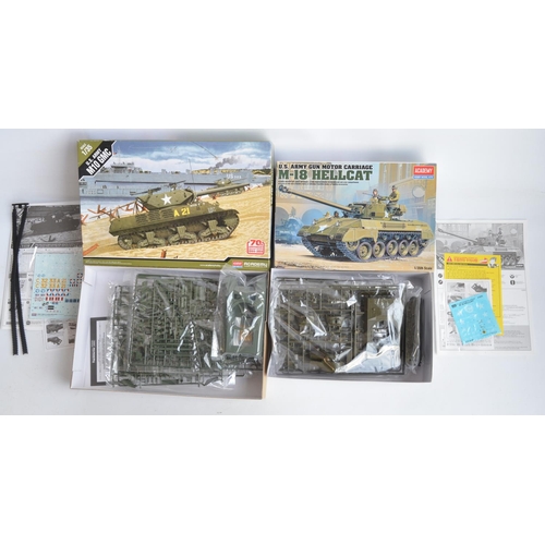 19 - Seven unstarted 1/35 scale WWII and Korean War US armour plastic model kits from Tamiya, Dragon, Ita... 
