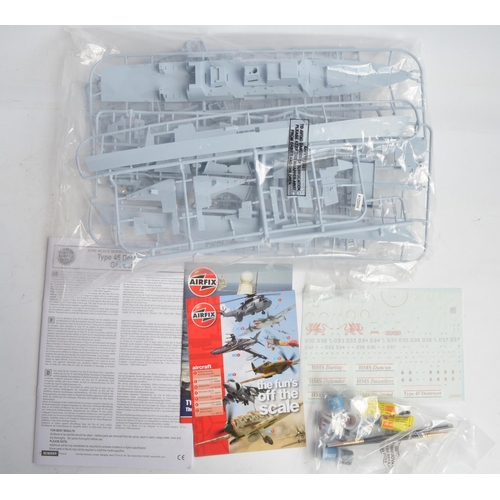 34 - Two 1/350 scale modern British warship model kits from Airfix to include A50059 HMS Illustrious (spr... 