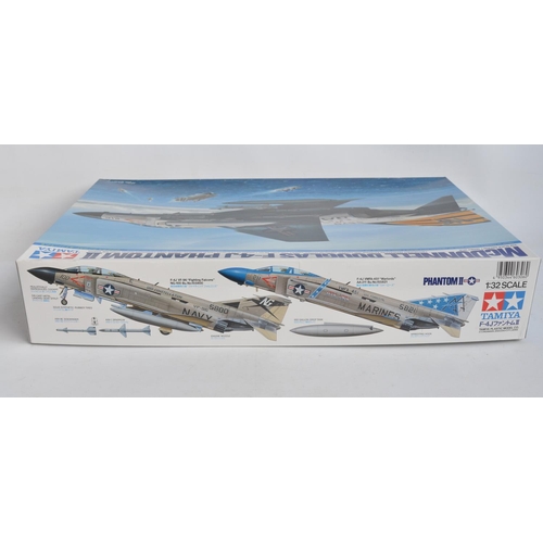 35 - Complete and unstarted Tamiya 1/32 scale McDonnell Douglas F-4J Phantom II plastic model kit (60306 ... 