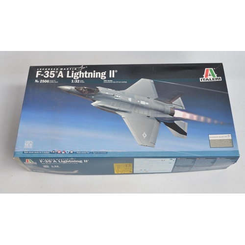 36 - Complete and unstarted Italeri Lockheed Martin F-35A Lightning II plastic model kit (2506), all spru... 