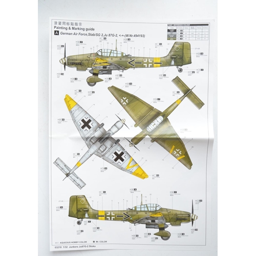 40 - Trumpeter 1/32 scale Ju 87G-2 Stuka (Kanonenvogel) and Me262A-1a plastic model kits, contents as new... 