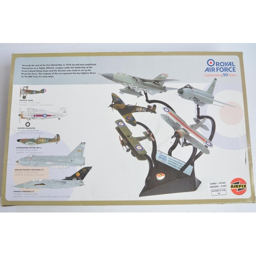 47 - Seven unbuilt plastic model kits to include Airfix A50029 1/72 RAF 90th Anniversary Collection, Star... 