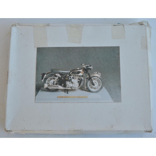 56 - White metal and mixed media Velocette Venom model motorbike kit with rubber tyres, no manufacturer m... 