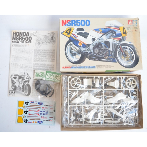 65 - Three unbuilt 1/12 scale plastic model motorcycle kits from Tamiya to include 14060 Honda NR, 1445 K... 