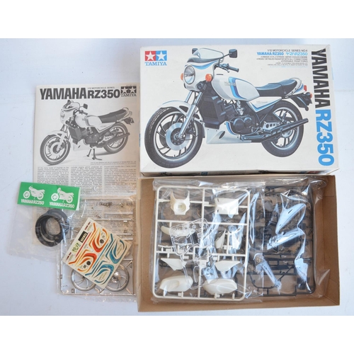 66 - Four unbuilt 1/12 scale plastic model motorcycle kits from Tamiya to include 14012 Kawasaki KR1000F ... 