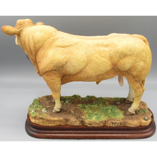 350 - Border Fine Arts, Blonde D'Aquitaine Bull by Kirsty Armstrong, B1188, limited edition 148/500 with c... 