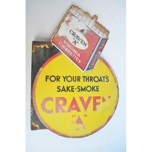 60 - Double sided plate steel enamel advertising sign for Craven 