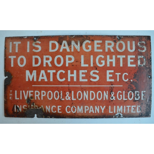 62 - Single sided plate steel enamel warning sign 